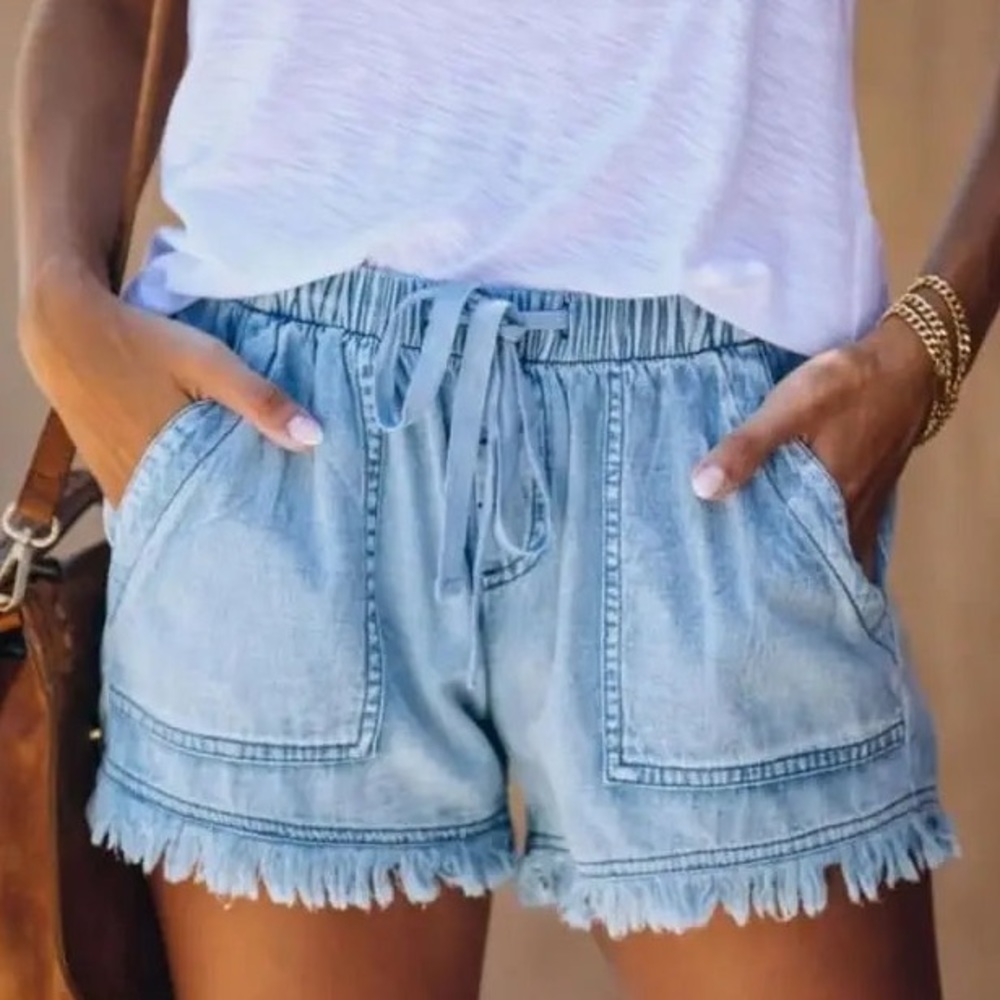 Women's Light Blue Jean Shorts